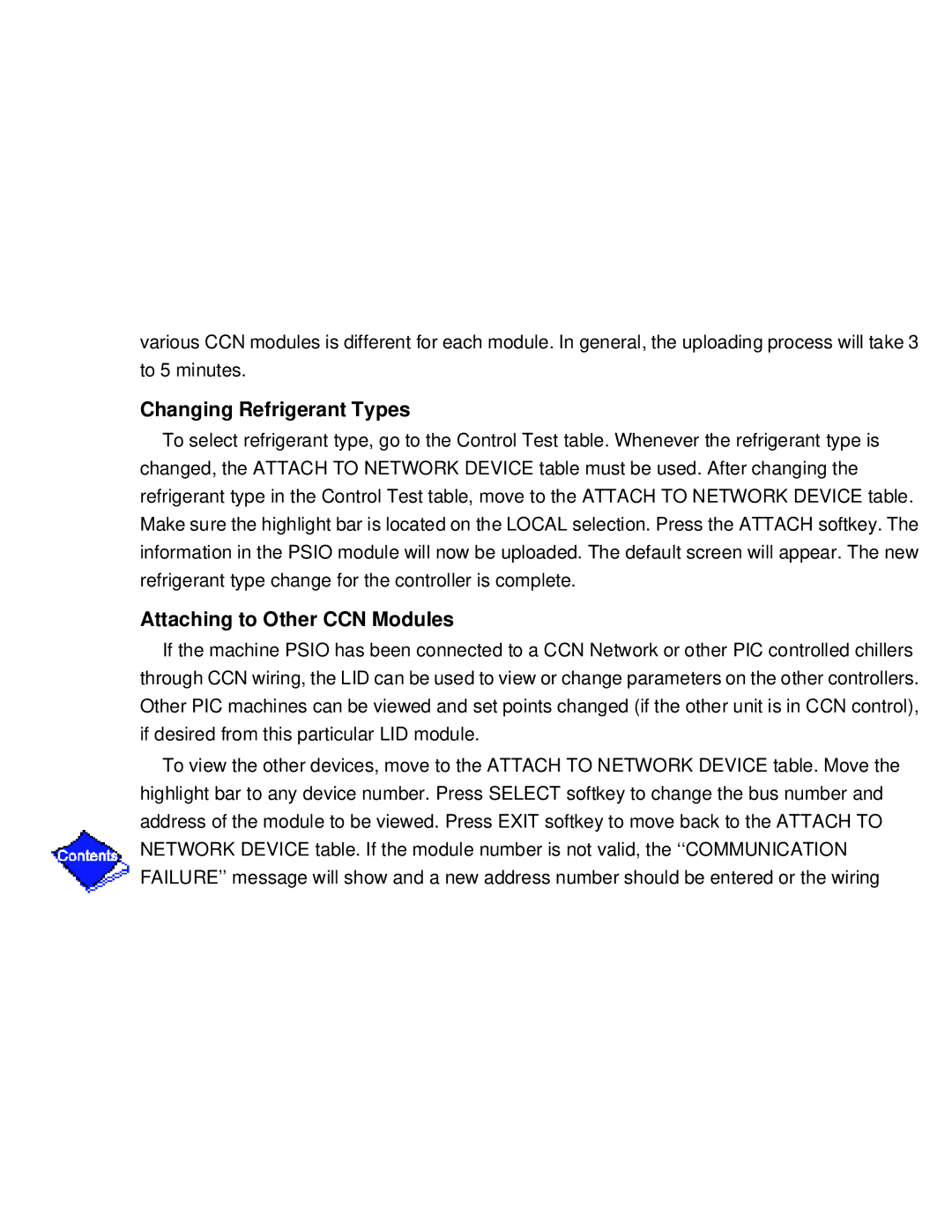 Carrier PC211 specifications Changing Refrigerant Types, Attaching to Other CCN Modules 