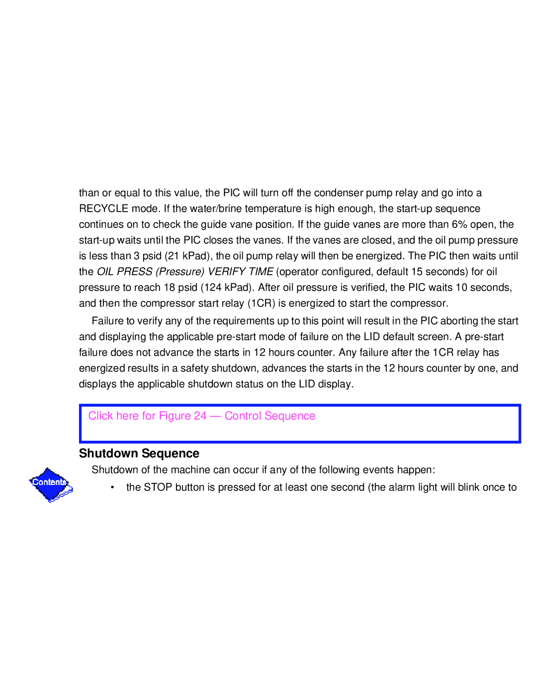 Carrier PC211 specifications Click here for Control Sequence 