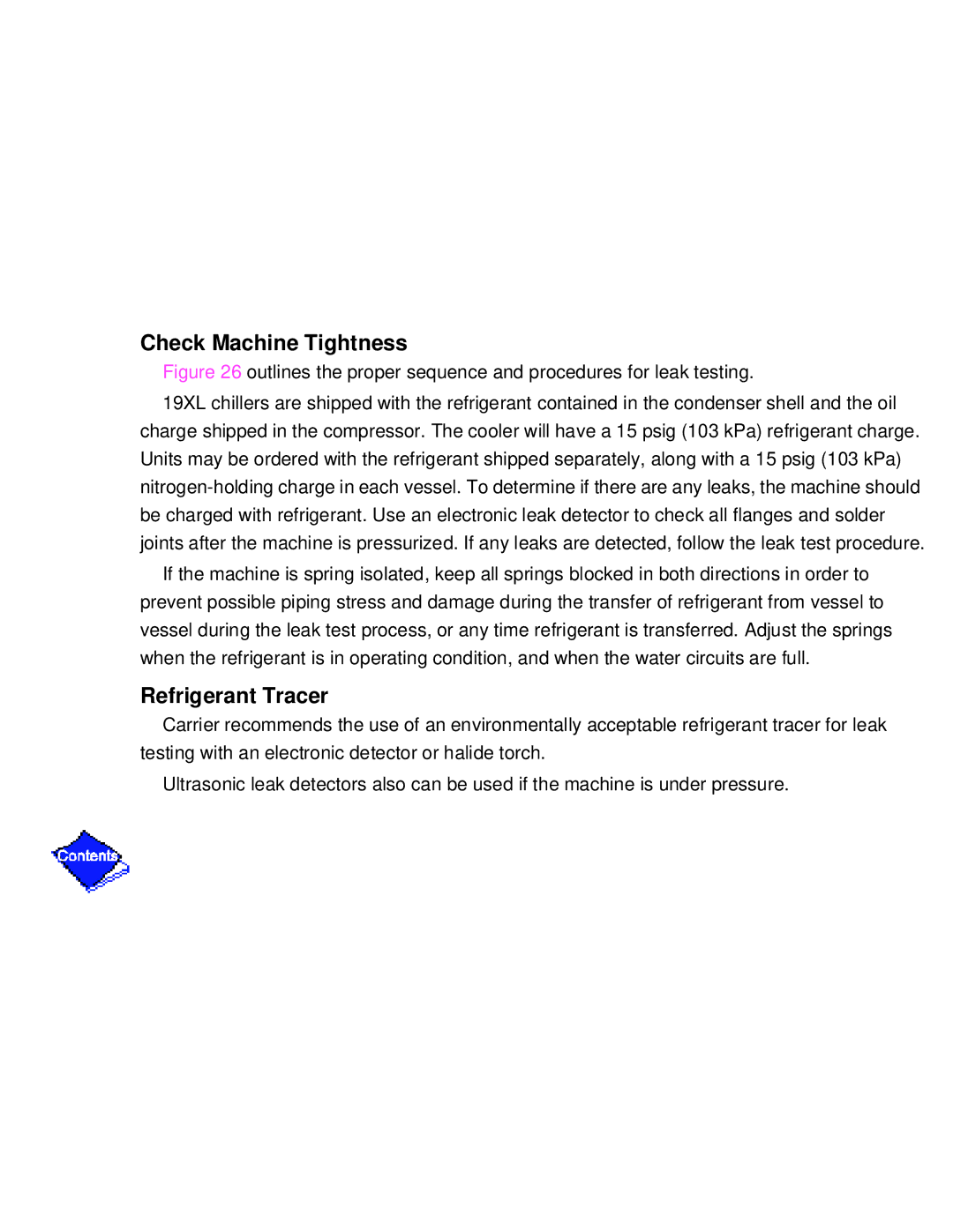 Carrier PC211 specifications Check Machine Tightness 