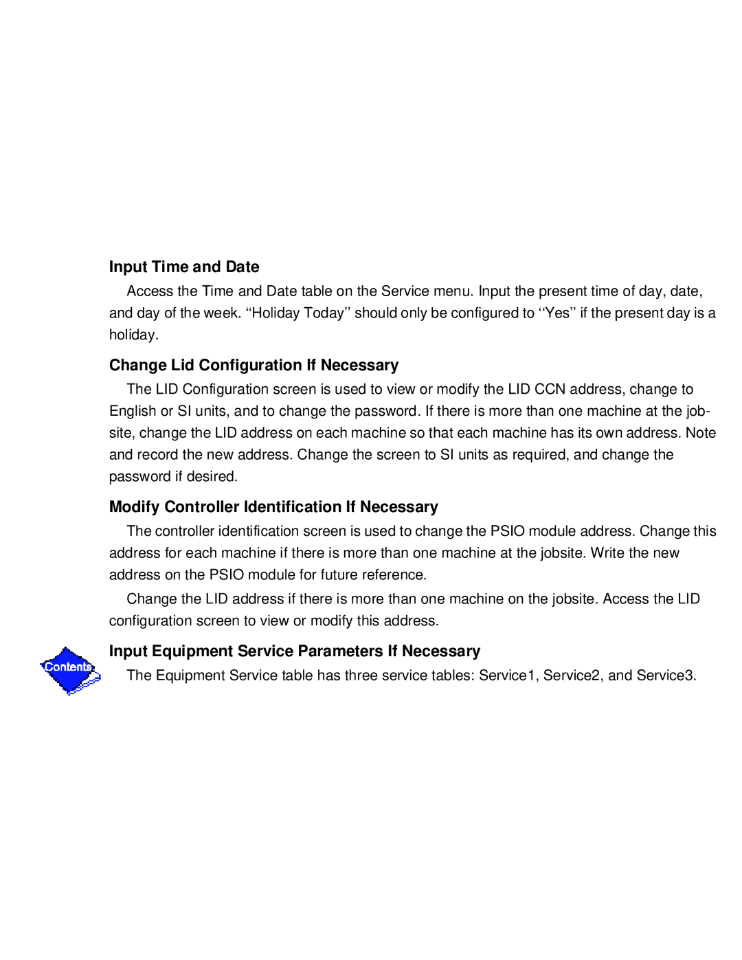 Carrier PC211 specifications Input Time and Date 