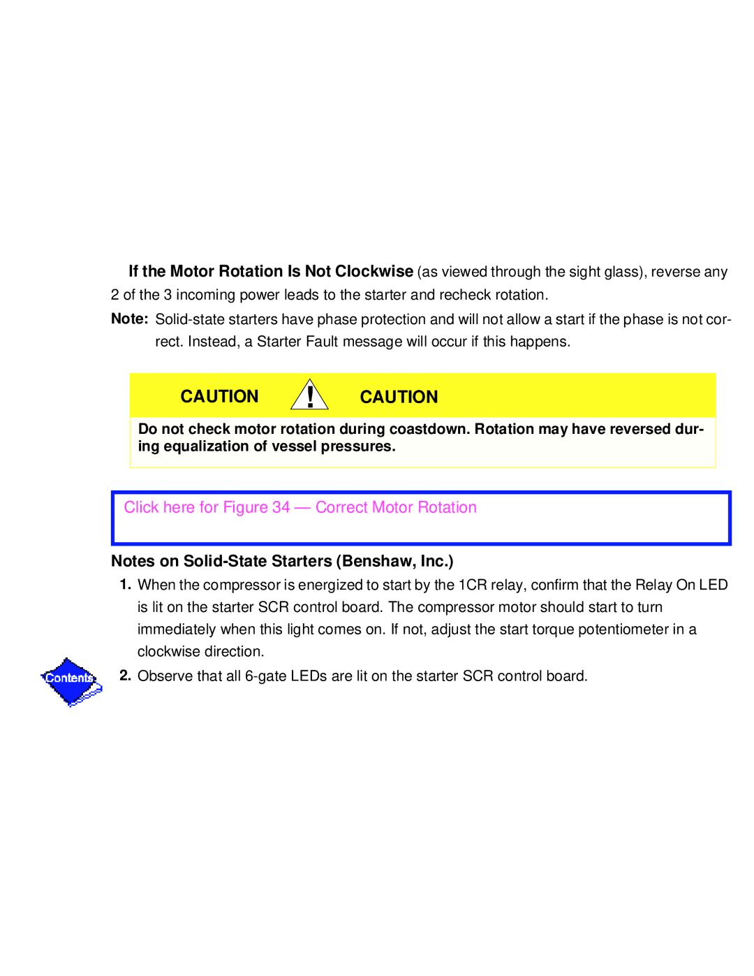 Carrier PC211 specifications Click here for Correct Motor Rotation 