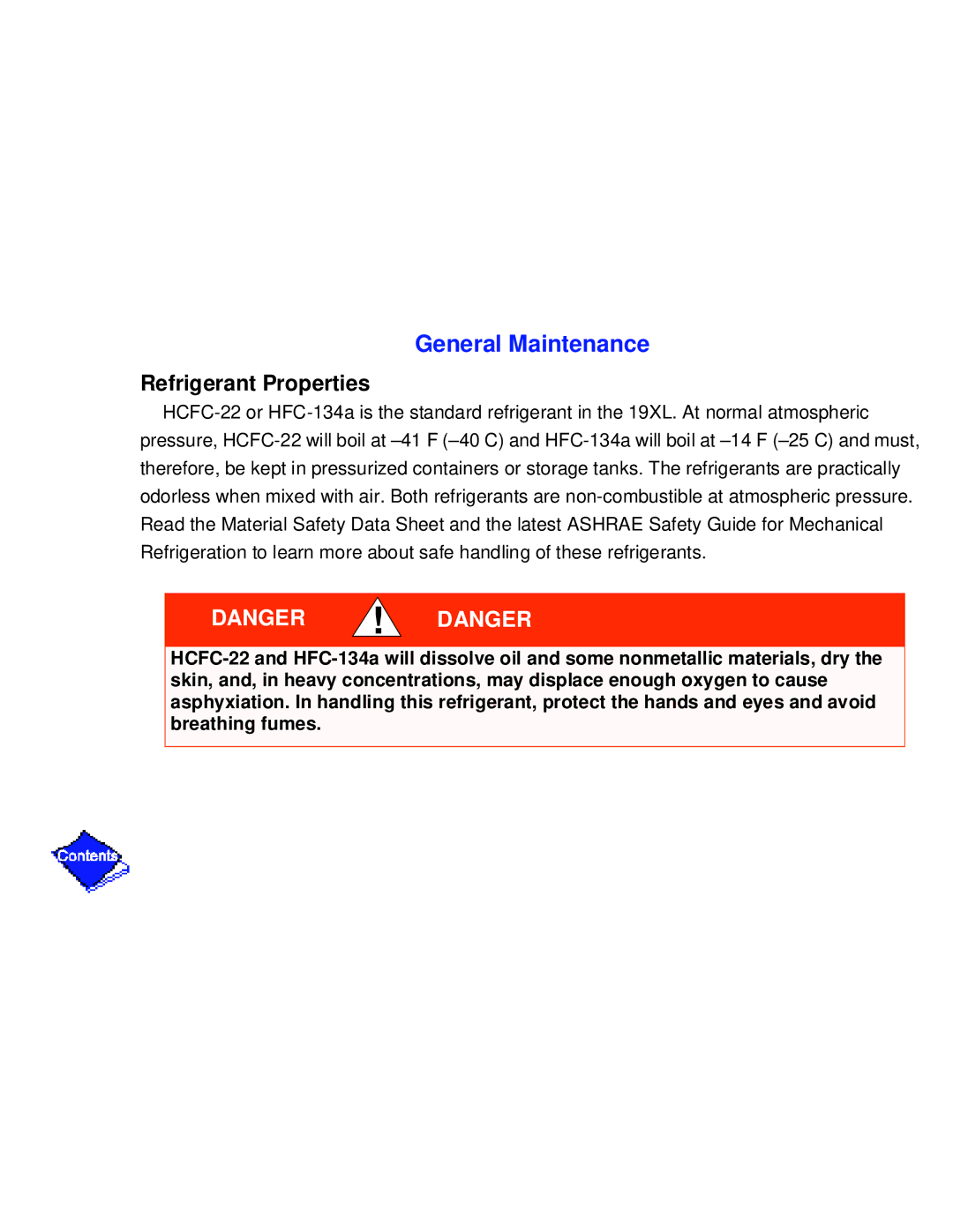 Carrier PC211 specifications General Maintenance, Refrigerant Properties 