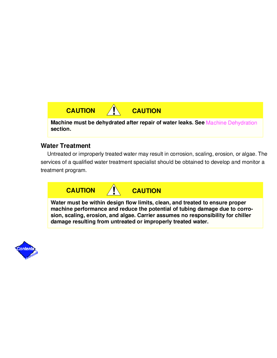 Carrier PC211 specifications Water Treatment 