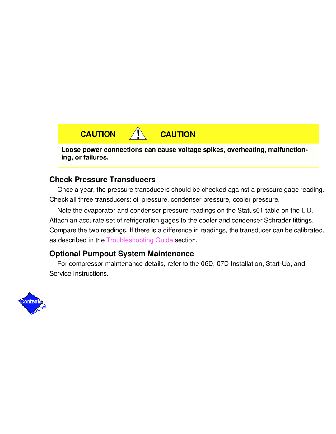 Carrier PC211 specifications Check Pressure Transducers 