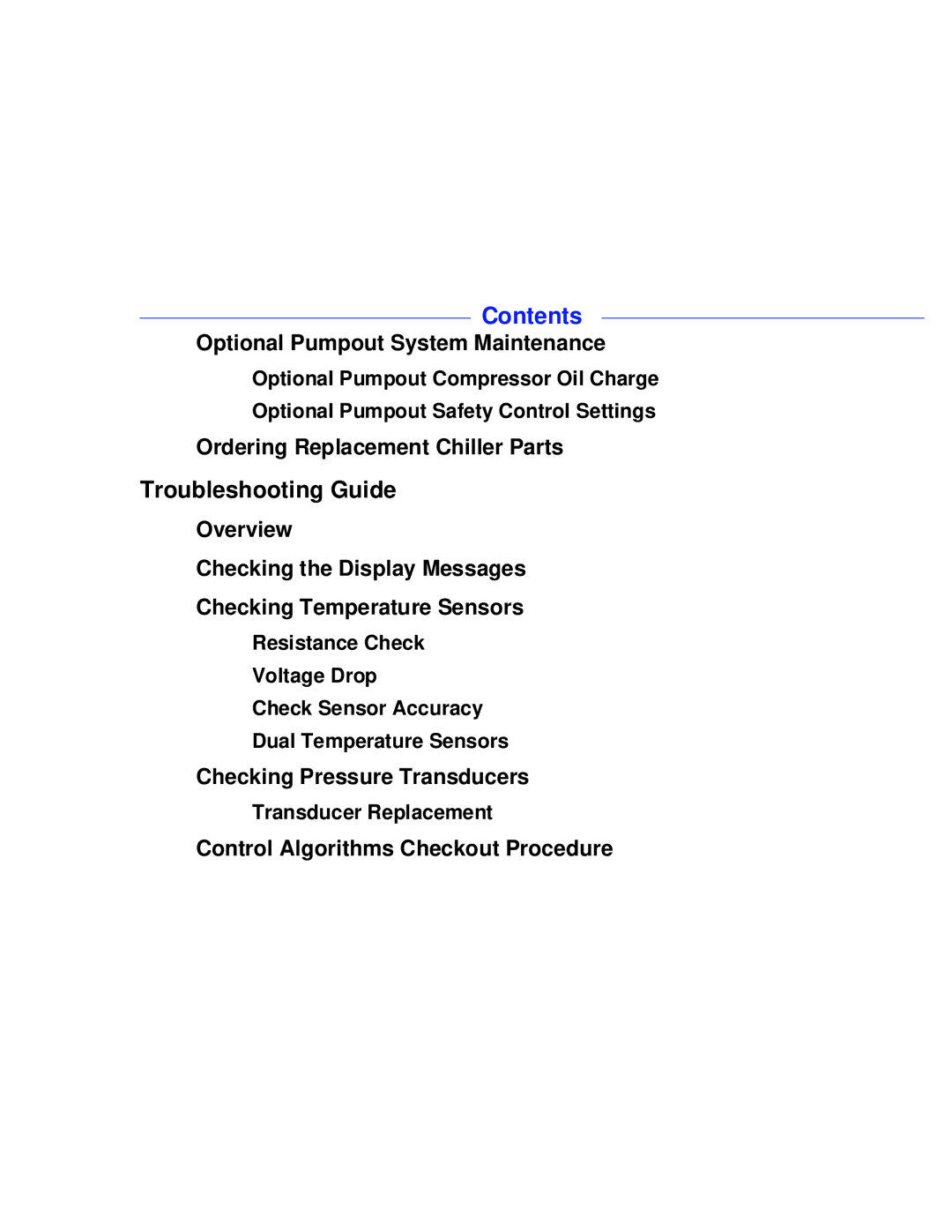 Carrier PC211 Optional Pumpout System Maintenance, Ordering Replacement Chiller Parts, Checking Pressure Transducers 