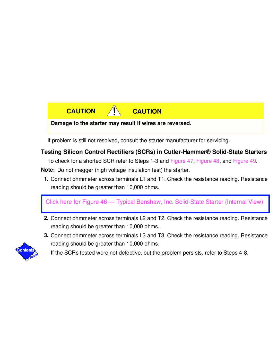 Carrier PC211 specifications Damage to the starter may result if wires are reversed 