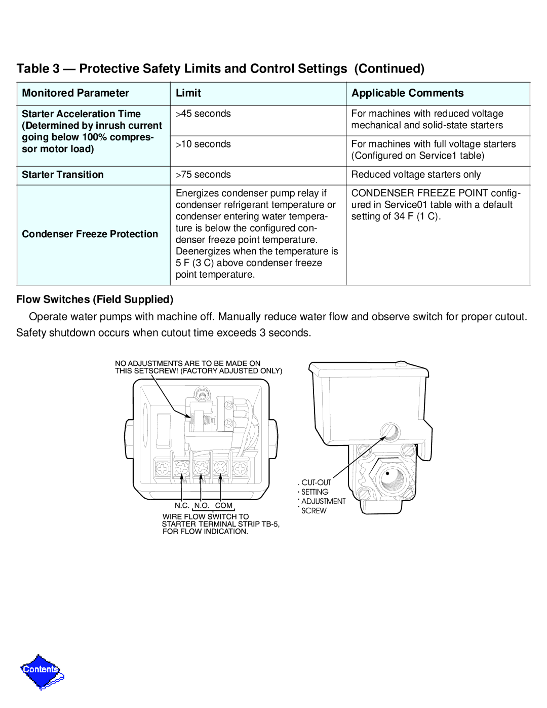 Carrier PC211 specifications Flow Switches Field Supplied, Starter Transition 