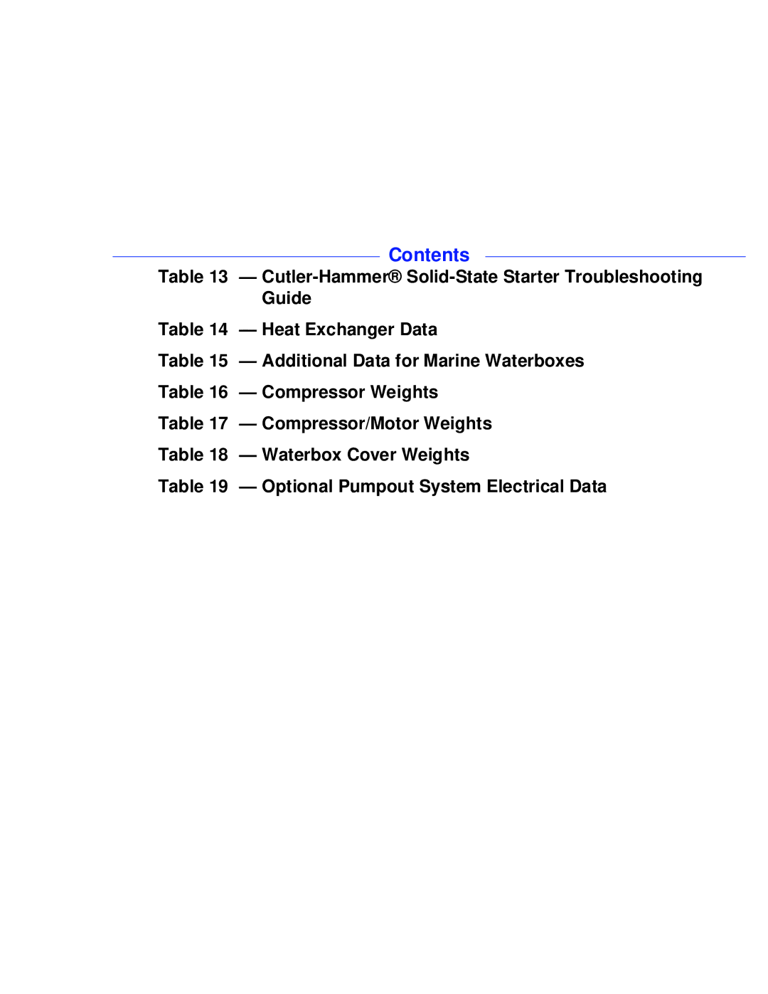 Carrier PC211 specifications Contents 