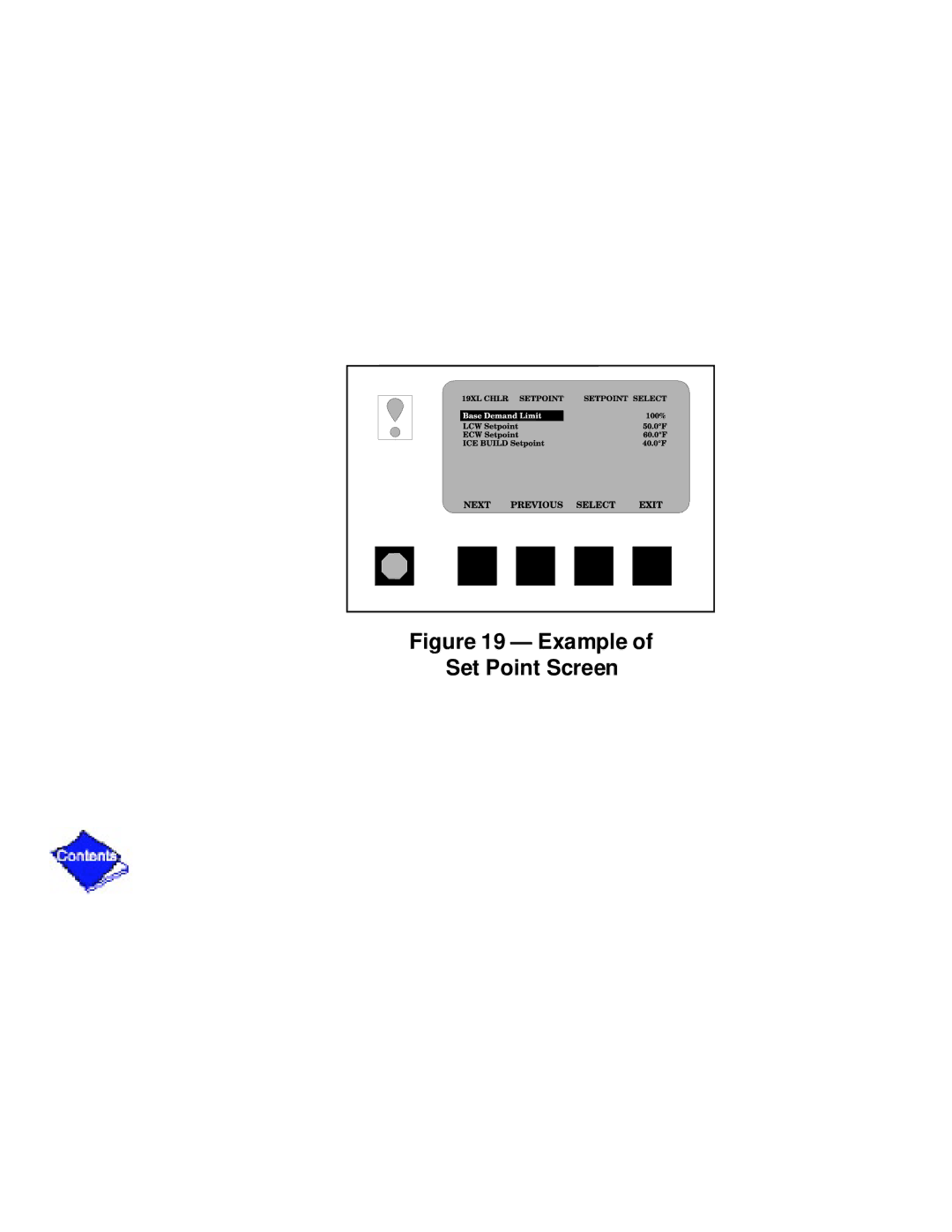 Carrier PC211 specifications Example of Set Point Screen 