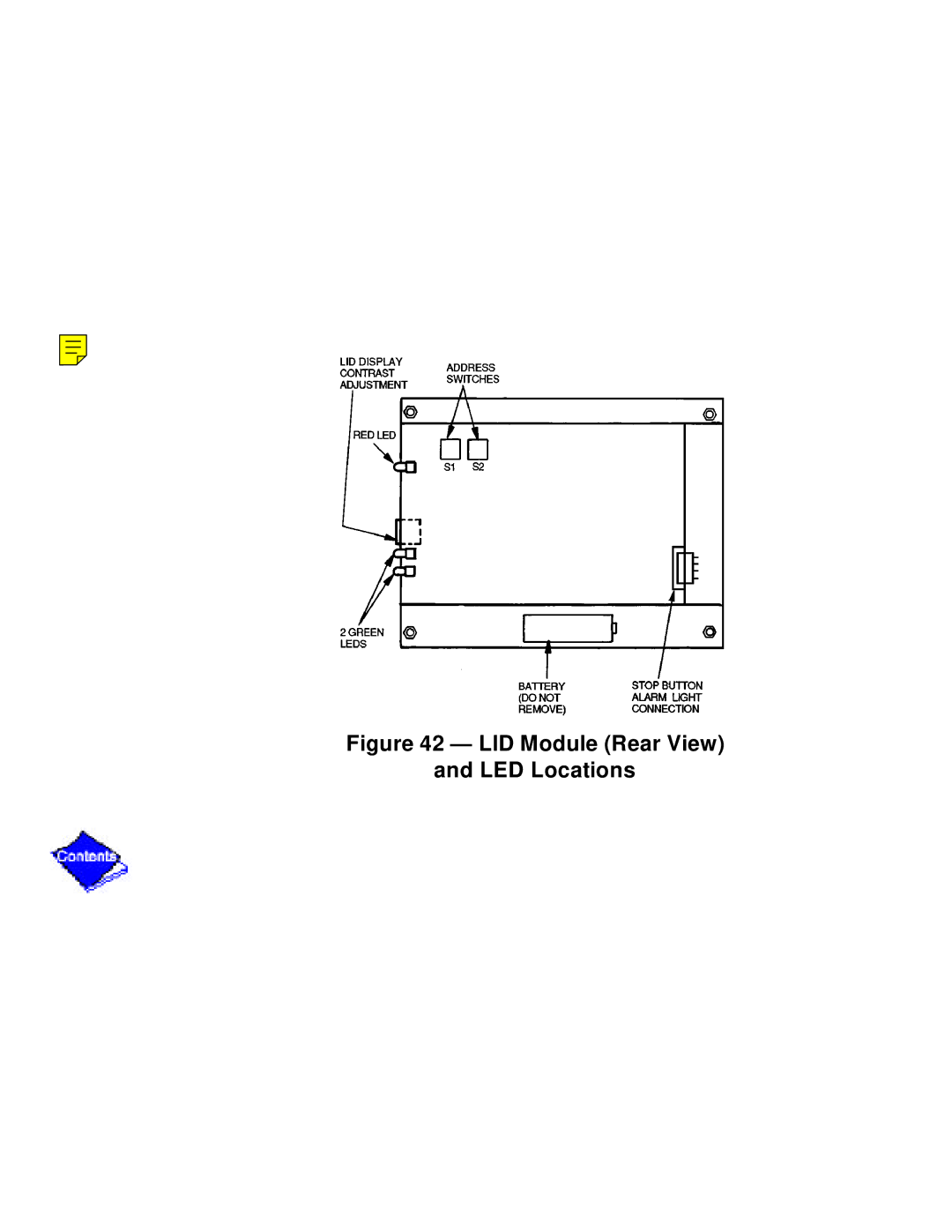 Carrier PC211 specifications LID Module Rear View LED Locations 