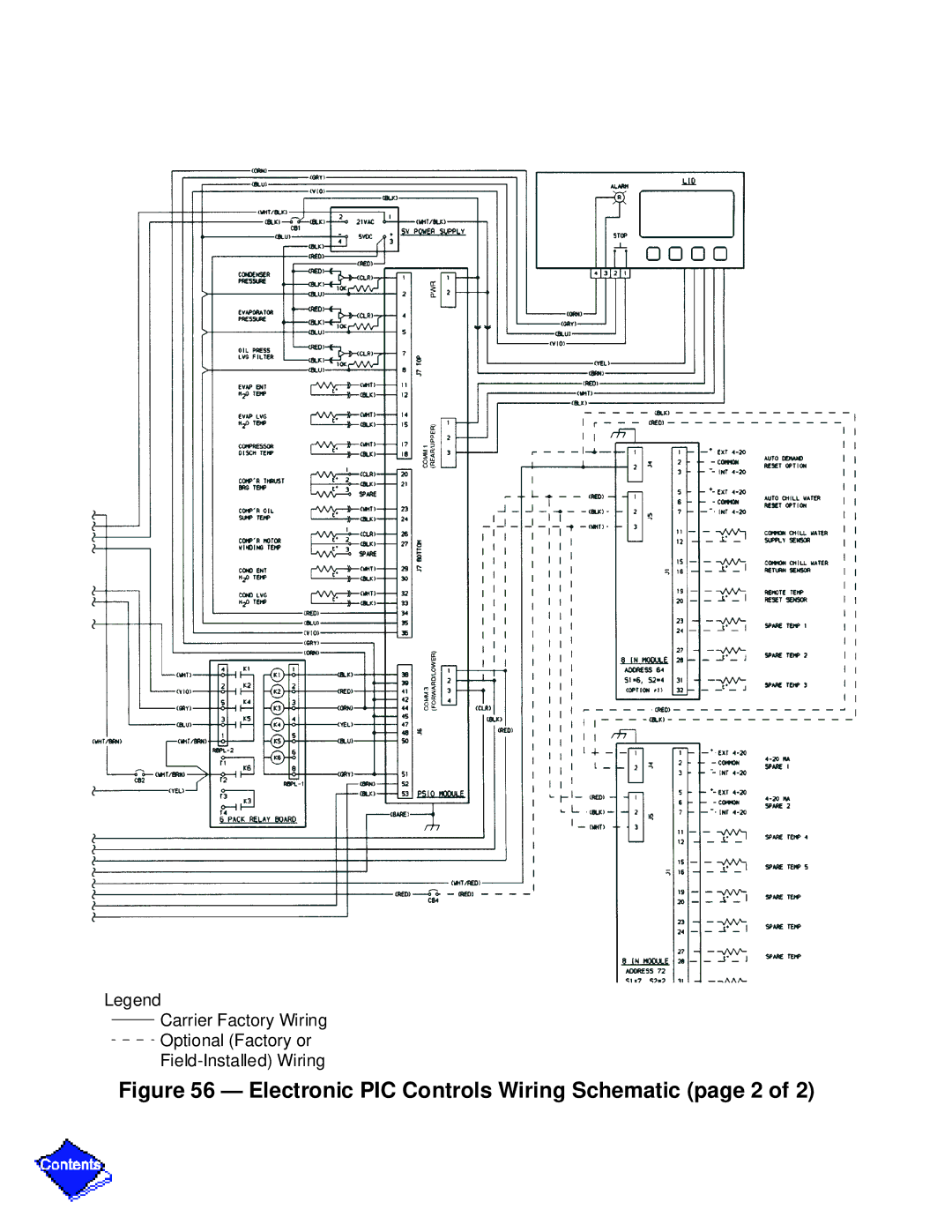 Carrier PC211 specifications Electronic PIC Controls Wiring Schematic page 2 