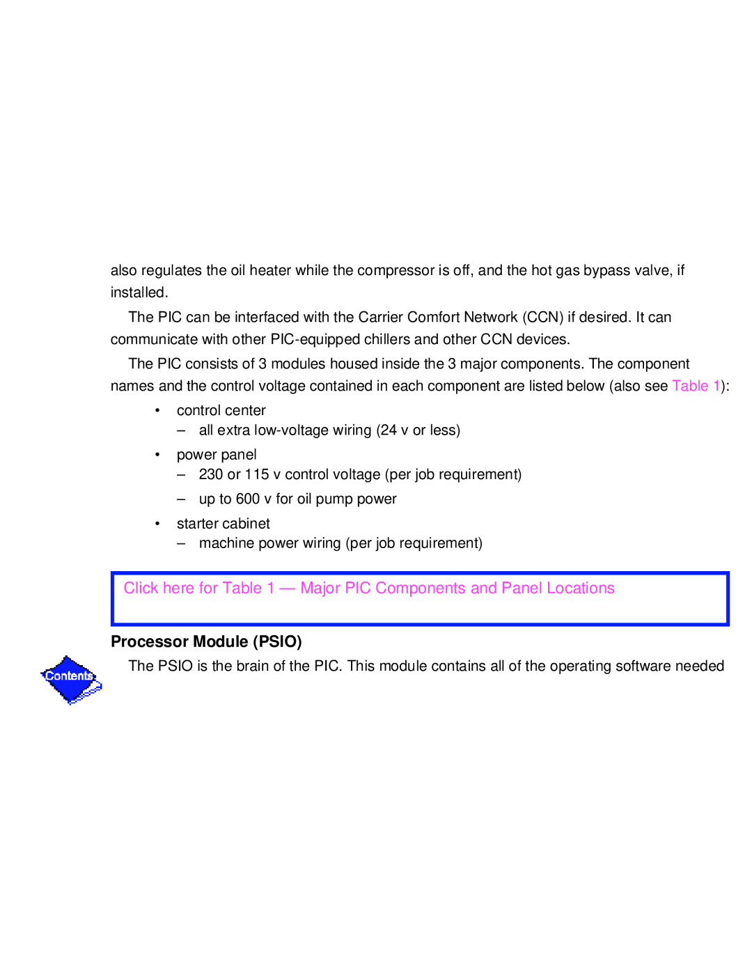 Carrier PC211 specifications Processor Module Psio 