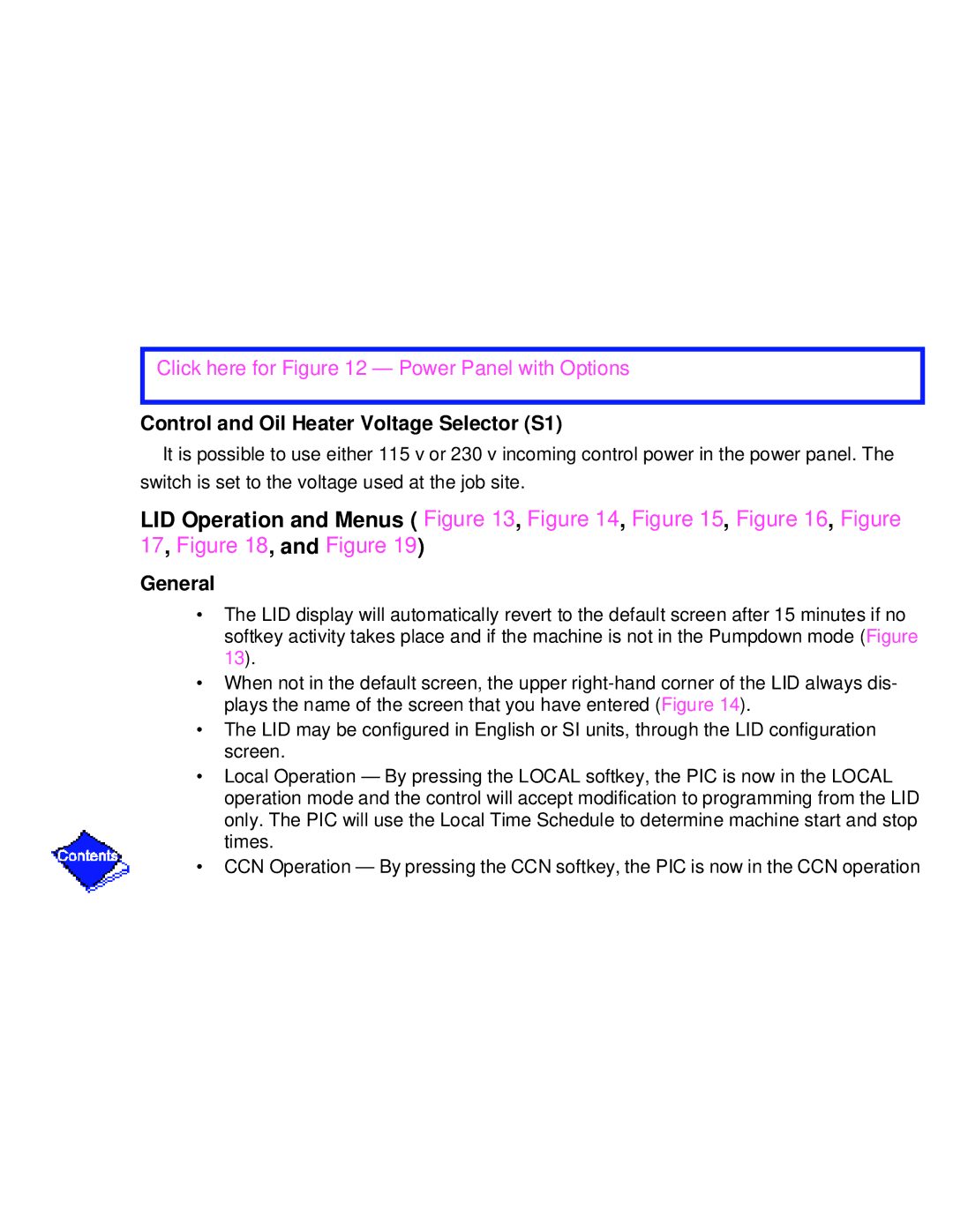 Carrier PC211 specifications LID Operation and Menus , , , , , , and Figure, General 