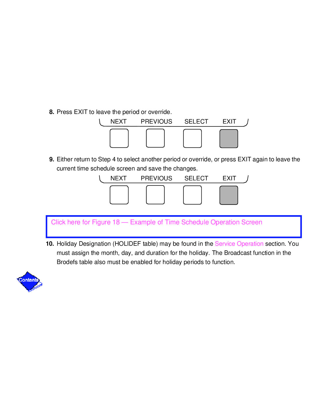 Carrier PC211 specifications Click here for Example of Time Schedule Operation Screen 