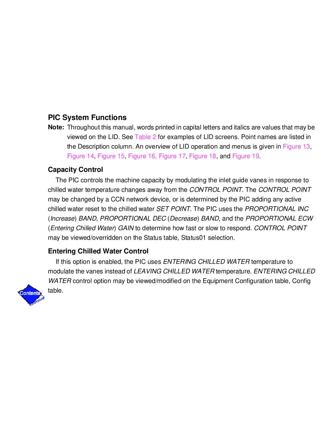 Carrier PC211 specifications Capacity Control, Entering Chilled Water Control 