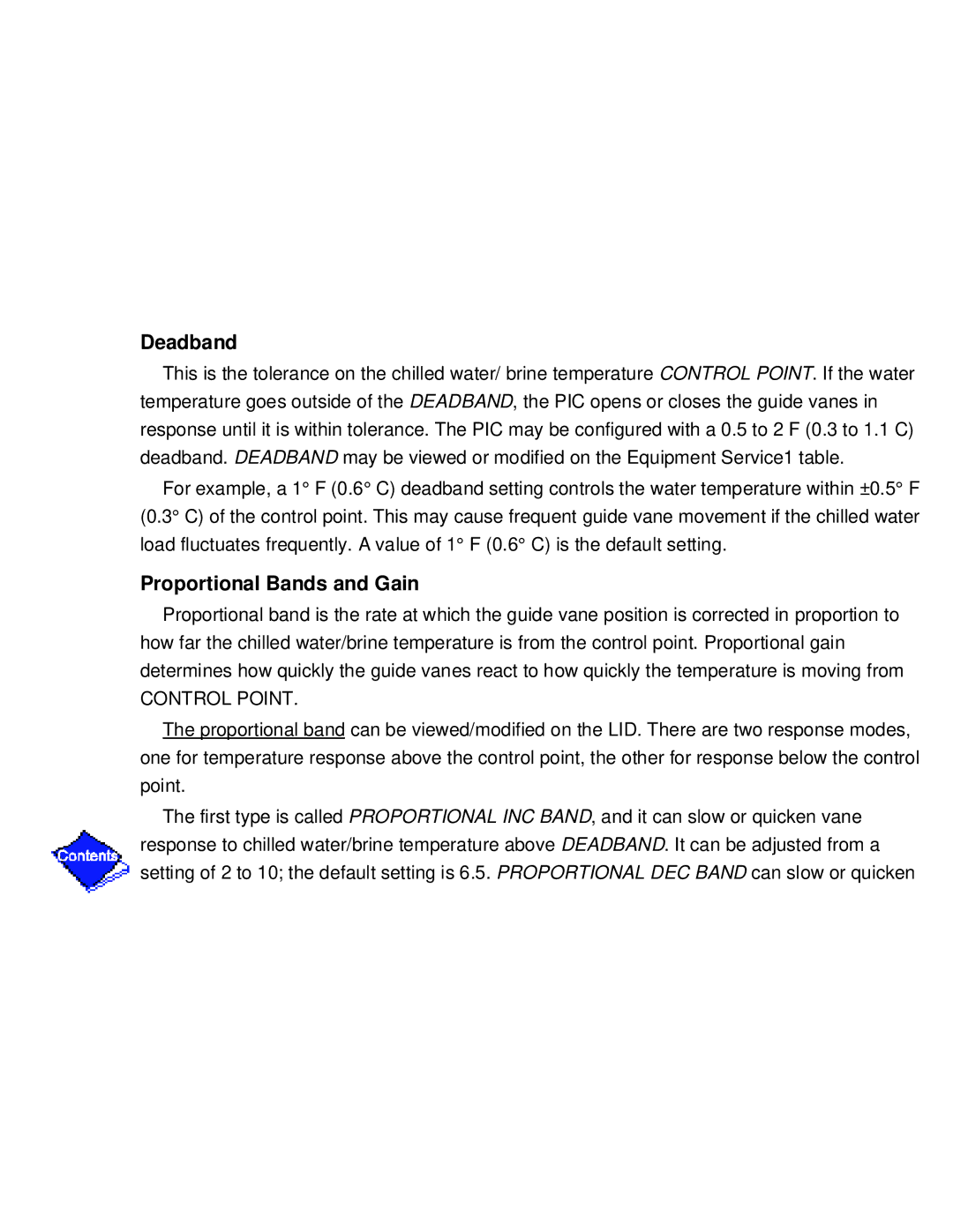 Carrier PC211 specifications Deadband, Control Point 