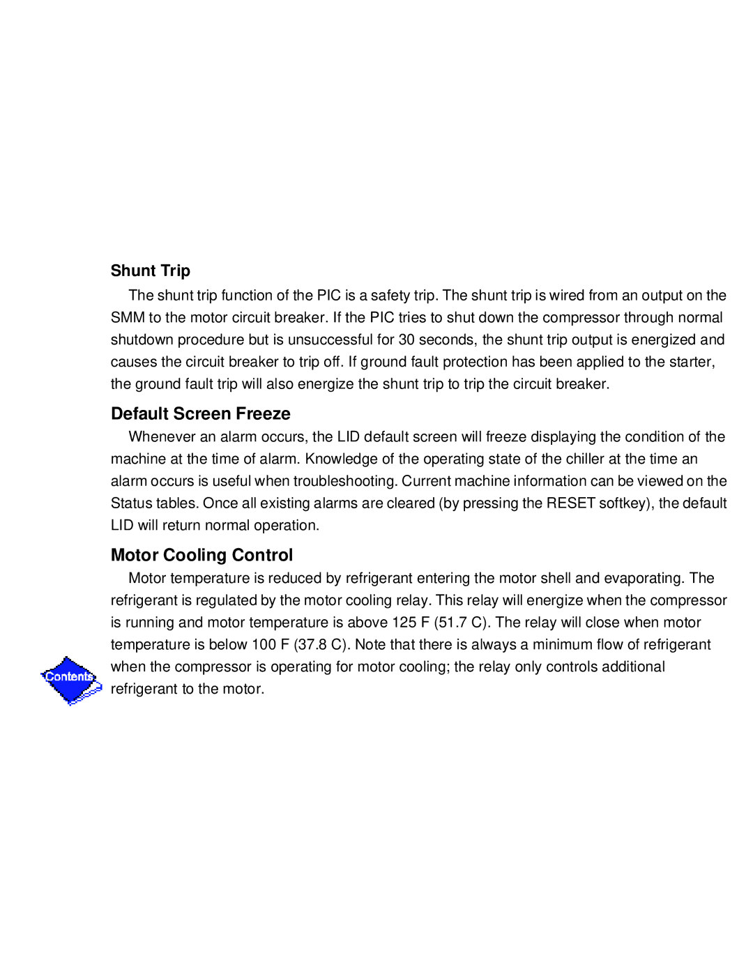 Carrier PC211 specifications Default Screen Freeze, Shunt Trip 