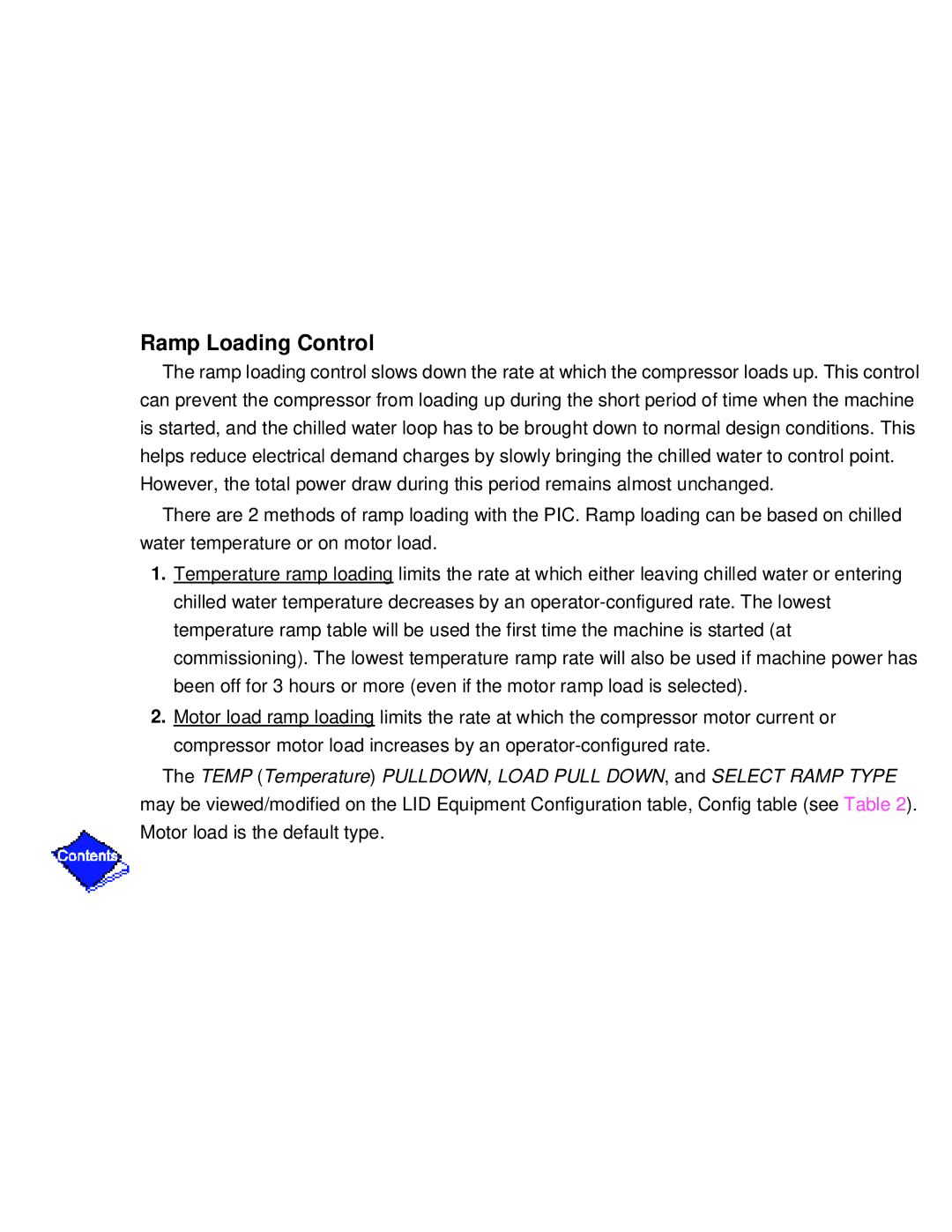 Carrier PC211 specifications Ramp Loading Control 