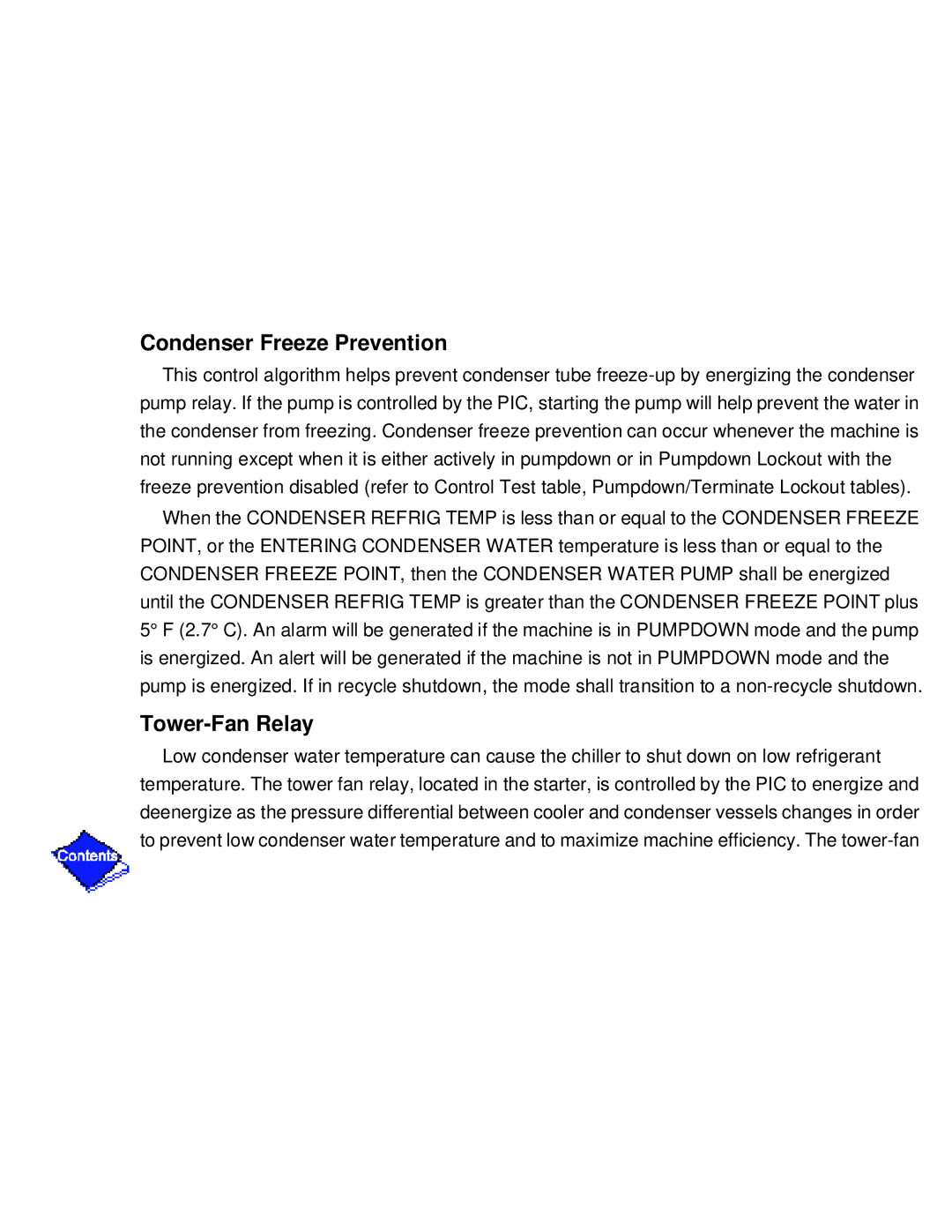 Carrier PC211 specifications Condenser Freeze Prevention, Tower-Fan Relay 