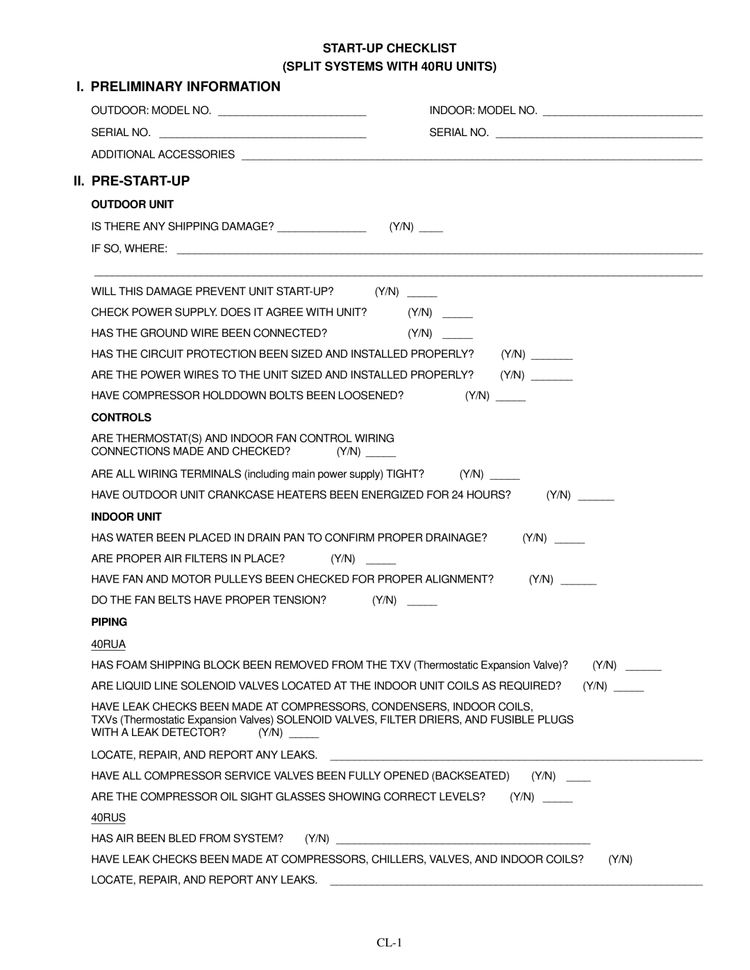 Carrier R-410A manual Preliminary Information 