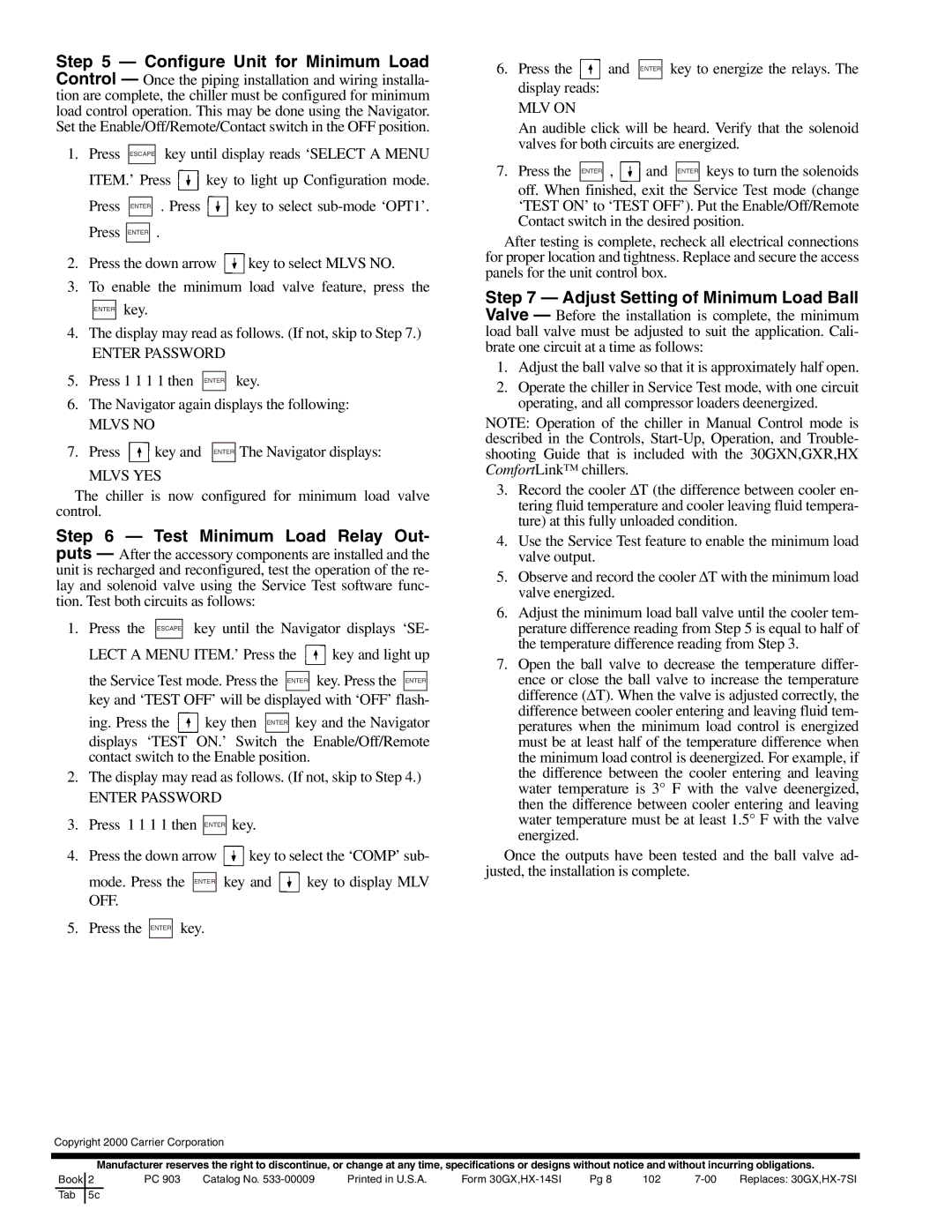 Carrier R080-528, 30GXN installation instructions Enter Password 