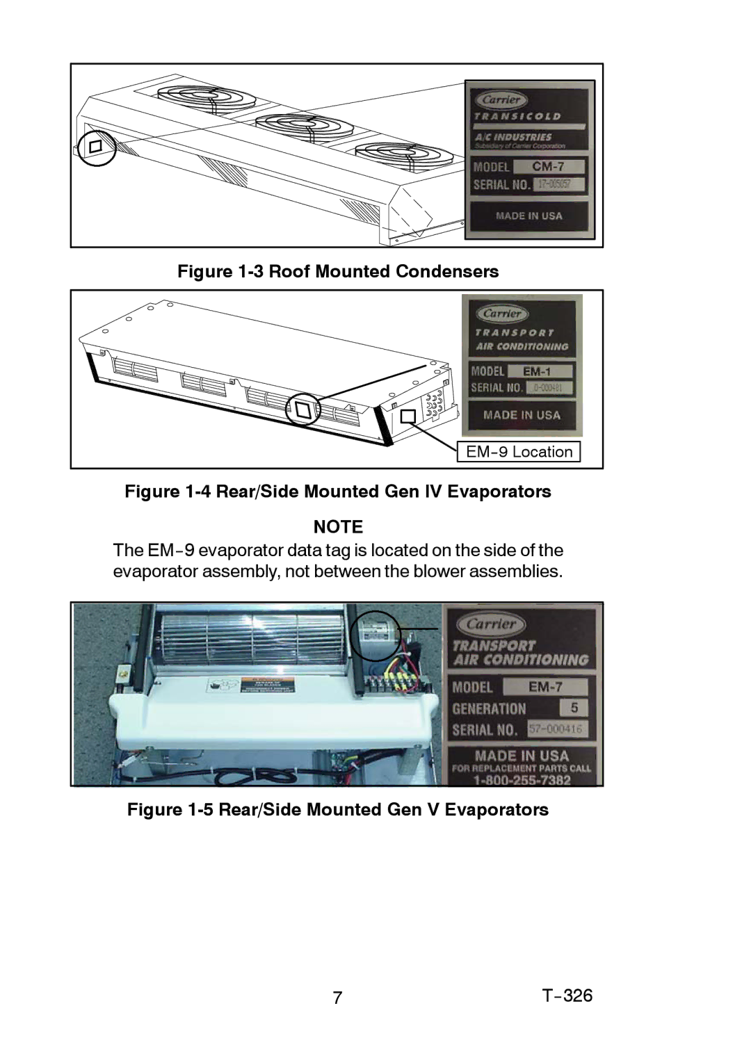 Carrier T-326 manual Roof Mounted Condensers 