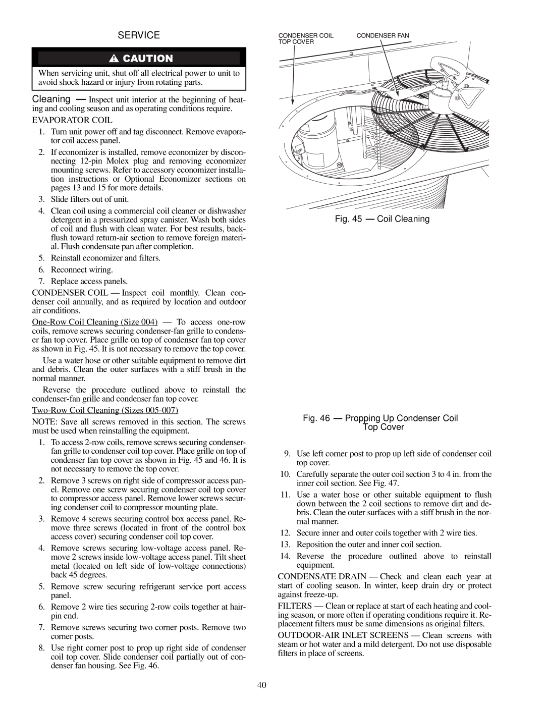 Carrier TJF004, TJF005-007, 48TJD, 48TJE specifications Service 