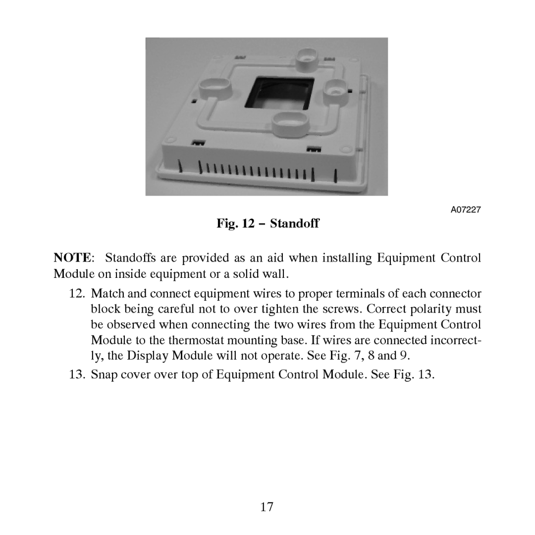 Carrier TP-NAC, TP-PHP, TP-PAC, TP-NHP installation instructions Standoff 