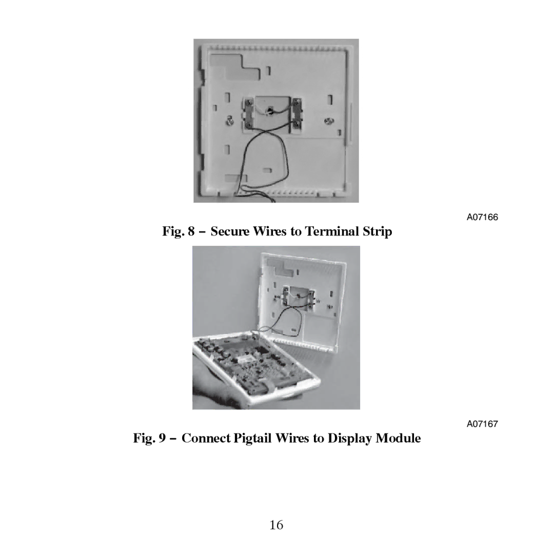 Carrier TP-PRH-A, TP-NRH-A installation instructions Secure Wires to Terminal Strip 