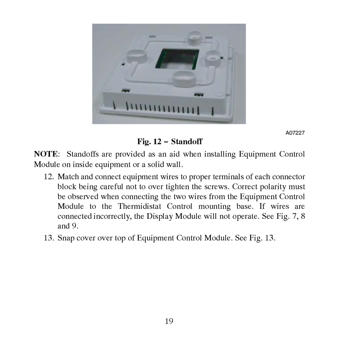 Carrier TP-NRH-A, TP-PRH-A installation instructions Standoff 