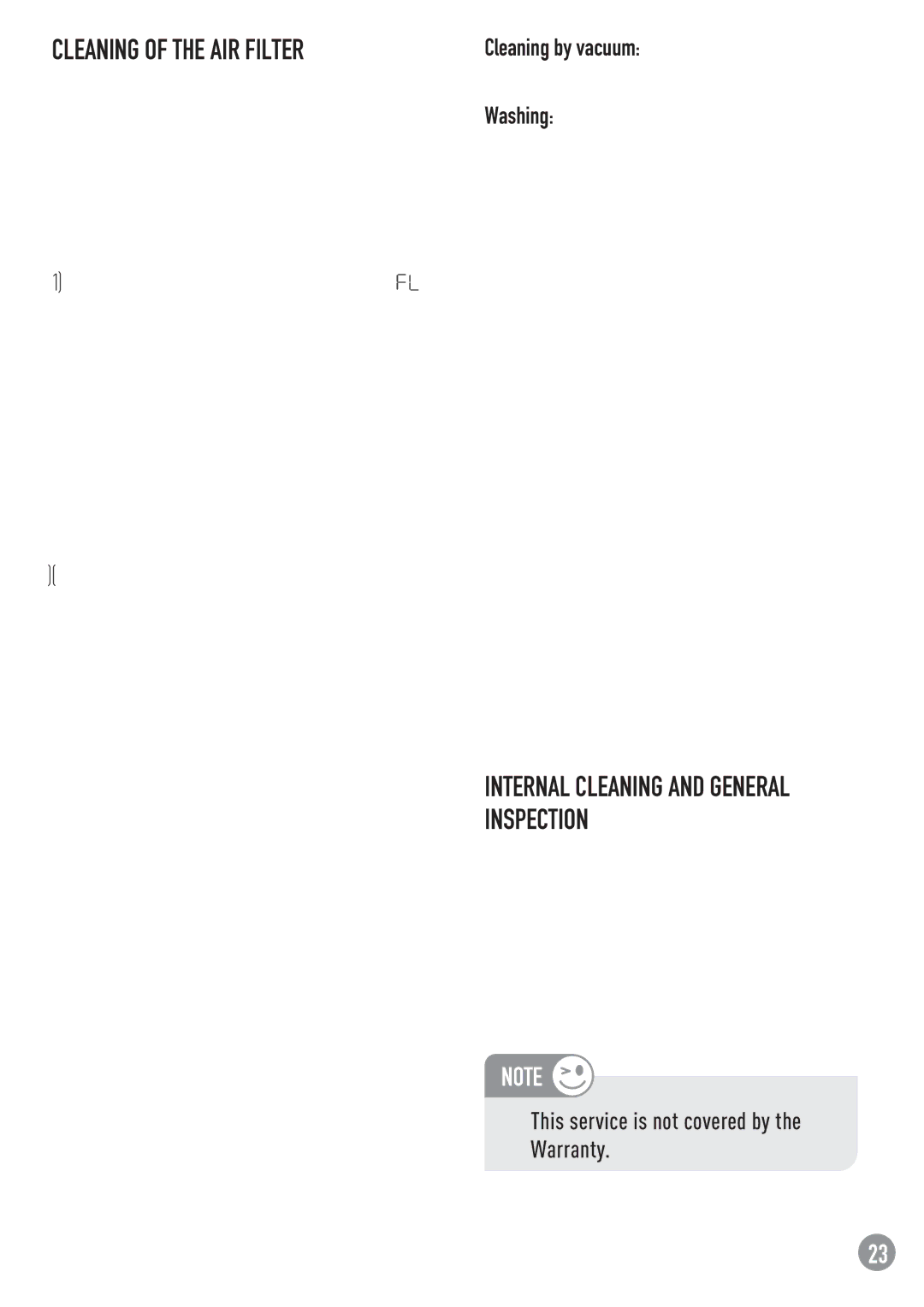 Carrier ZC manual Cleaning of the AIR Filter, Internal Cleaning and General Inspection 