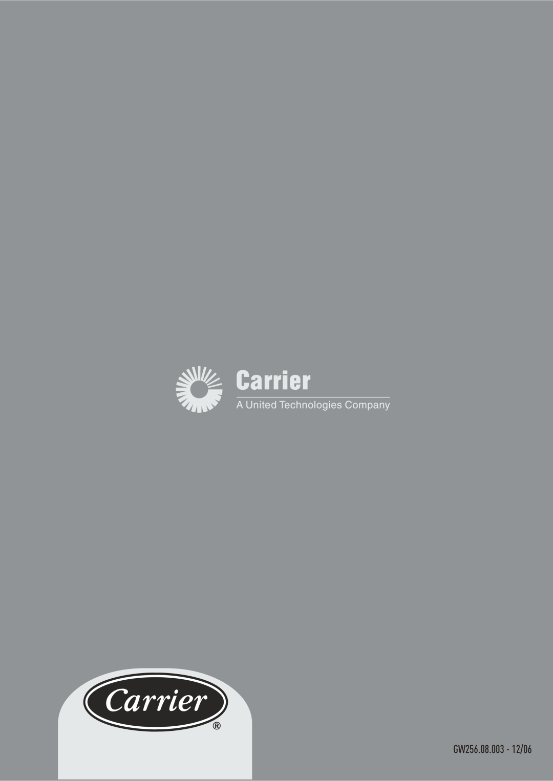 Carrier ZC manual GW256.08.003 - 12/06 