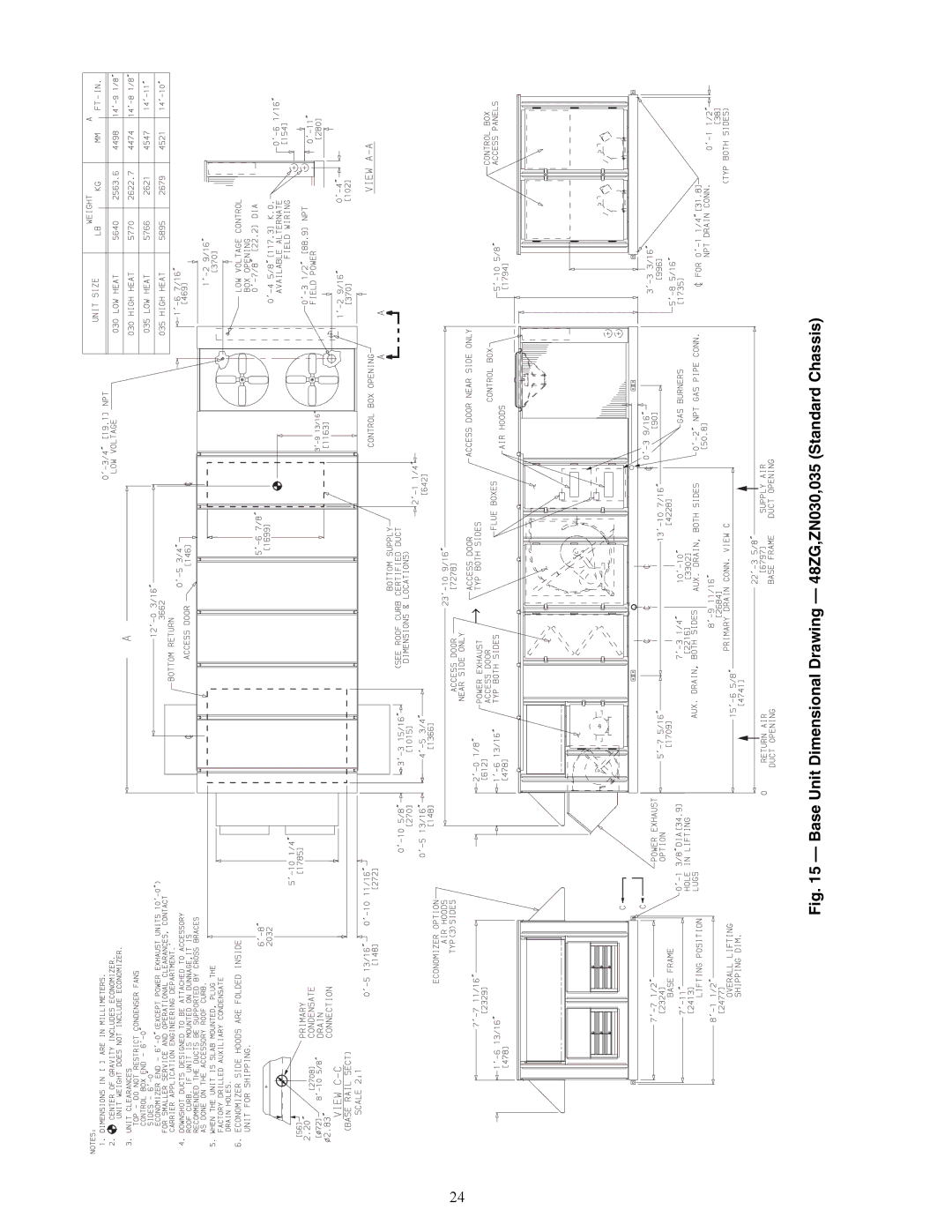 Carrier ZN030-105, ZW, Z6, 48ZT, Z8075-105, 48ZG installation instructions 24 → 