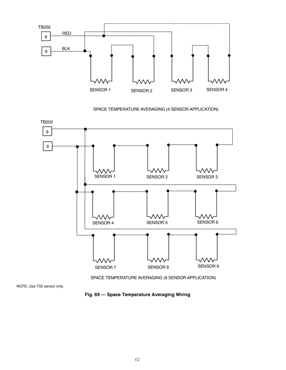 Carrier Z6, ZN030-105, ZW, 48ZT, Z8075-105, 48ZG installation instructions Space Temperature Averaging Wiring 