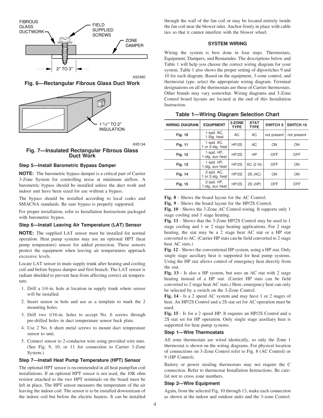 Carrier ZONECC3Z instruction manual Wiring Diagram Selection Chart, System Wiring 