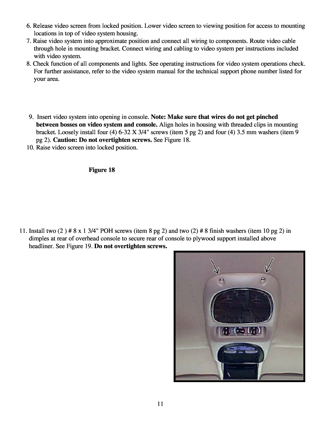Carson Optical 1181281, 1181280 installation instructions Raise video screen into locked position 
