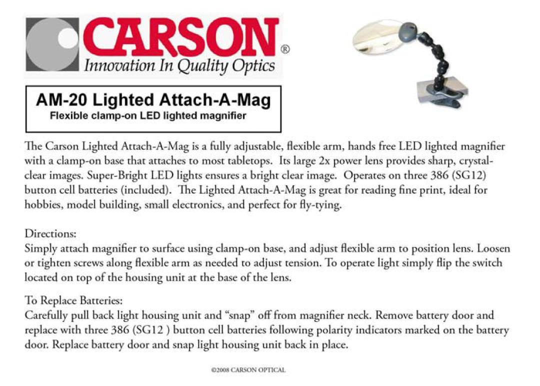 Carson Optical AM-20 manual 