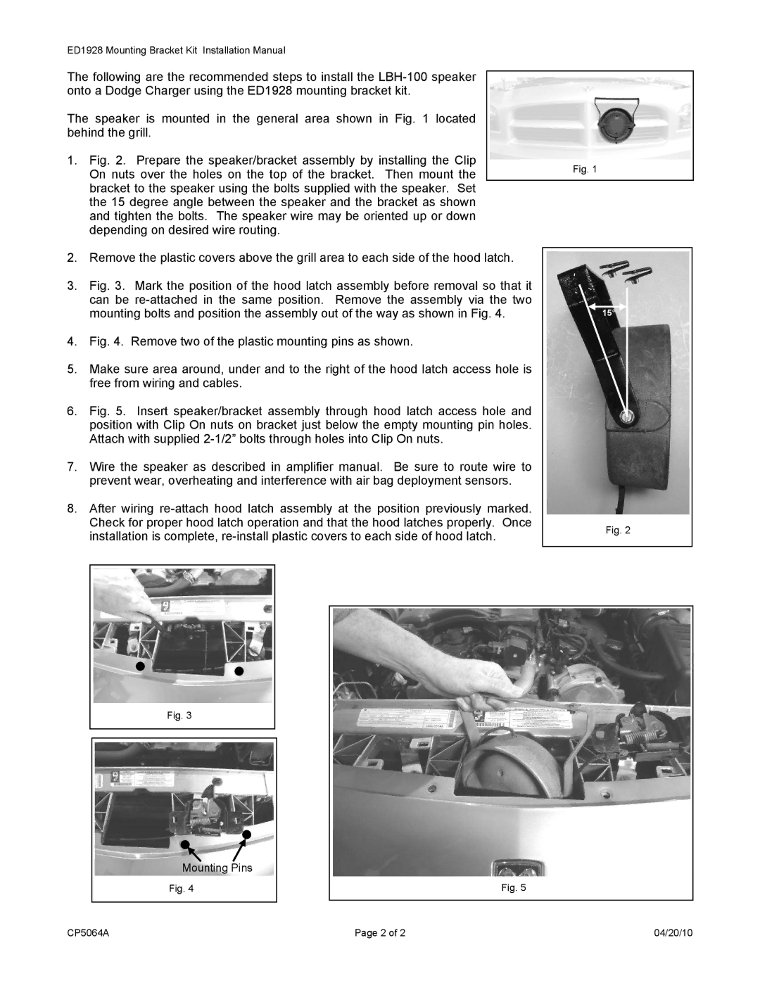 Carson Optical ED1928 installation instructions Mounting Pins 