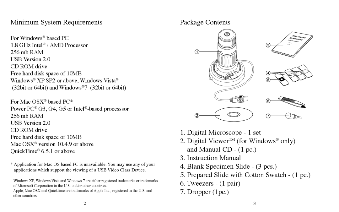 Carson Optical MM-740 instruction manual Minimum System Requirements 