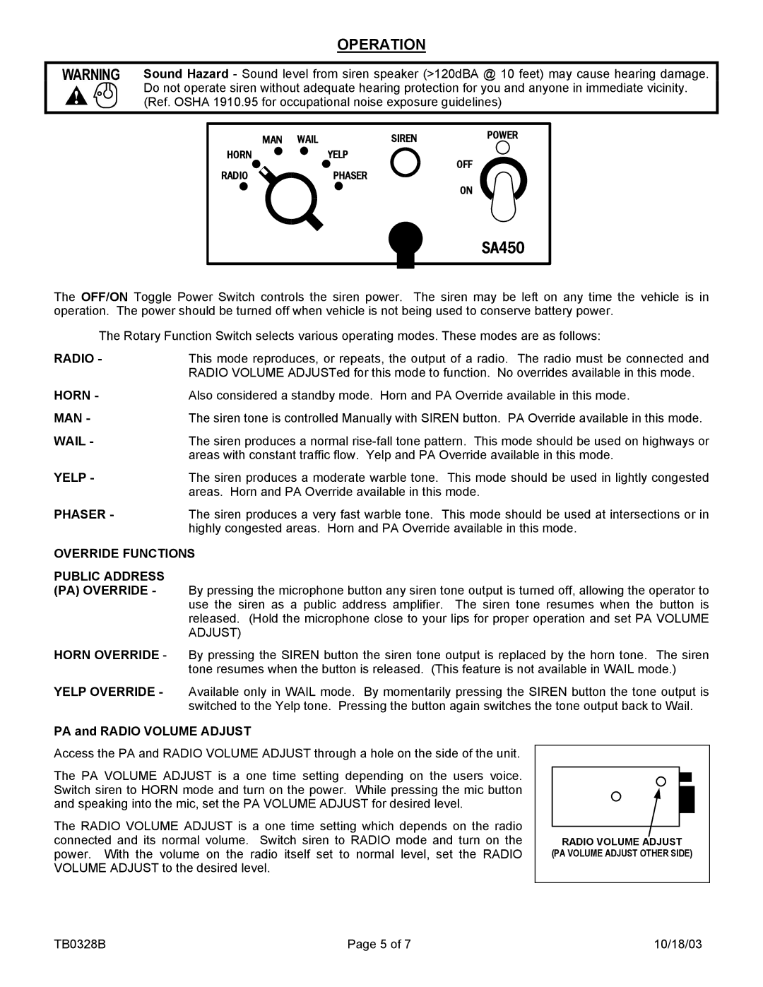 Carson SA-450-80 14V manual Operation 