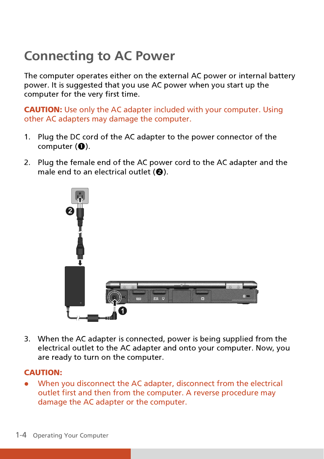 Carvin S400 manual Connecting to AC Power 