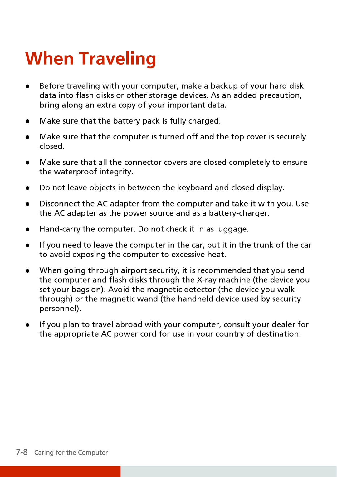 Carvin S400 manual When Traveling 