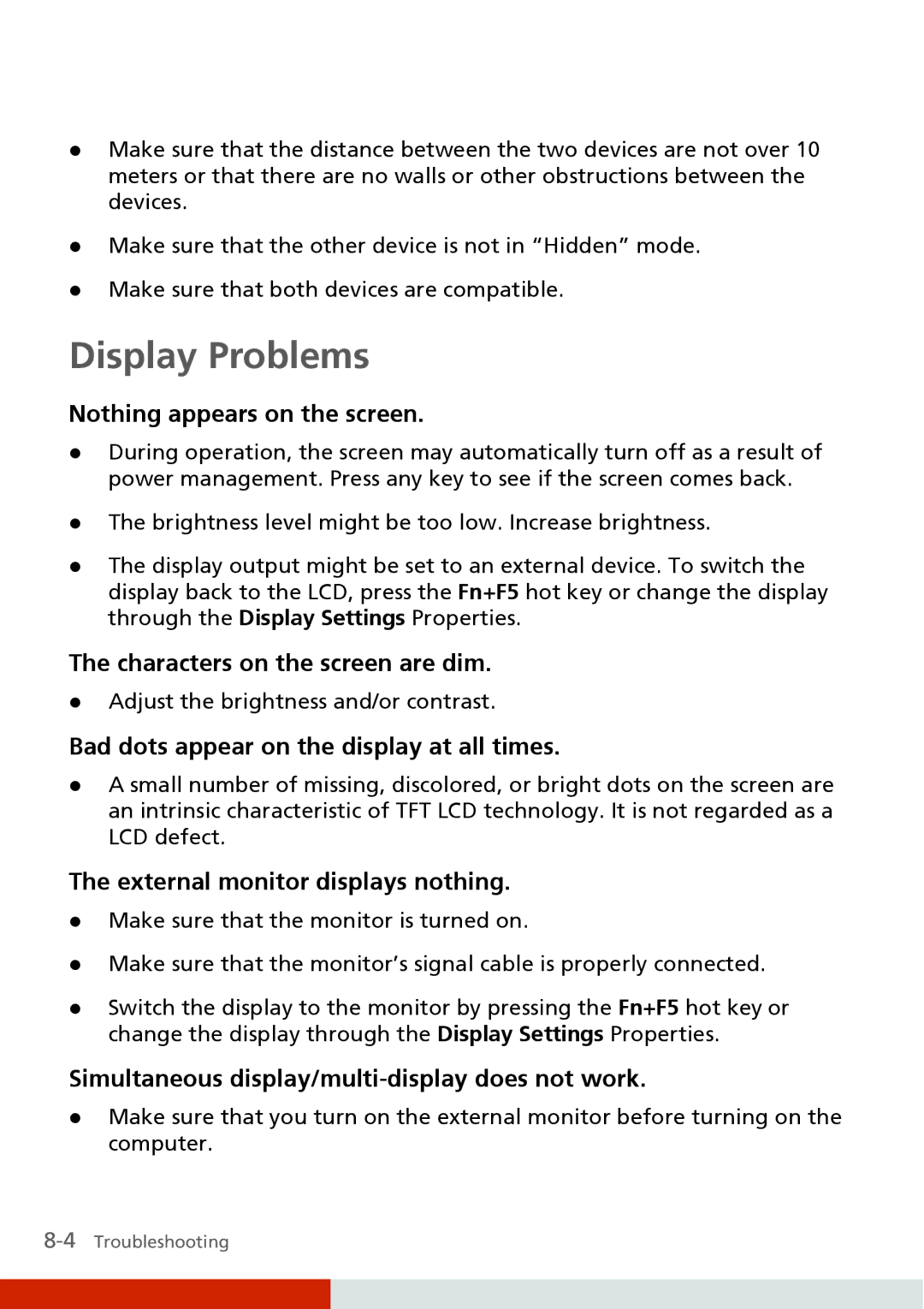 Carvin S400 manual Display Problems 