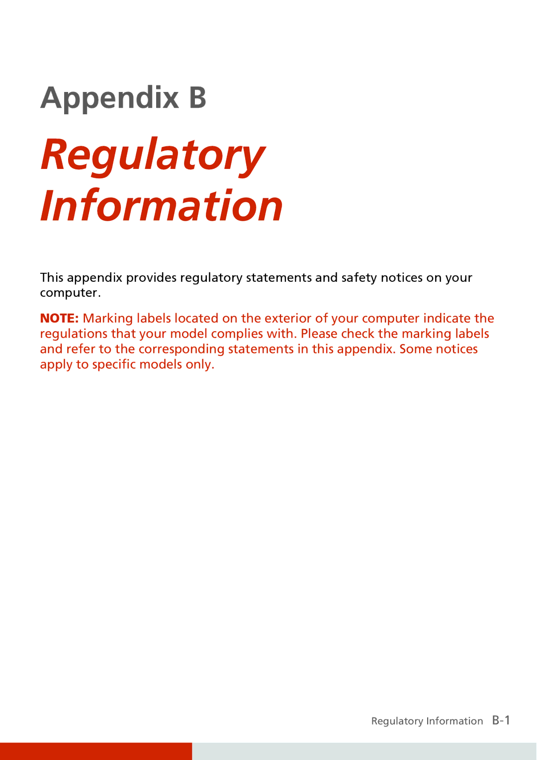 Carvin S400 manual Regulatory Information 