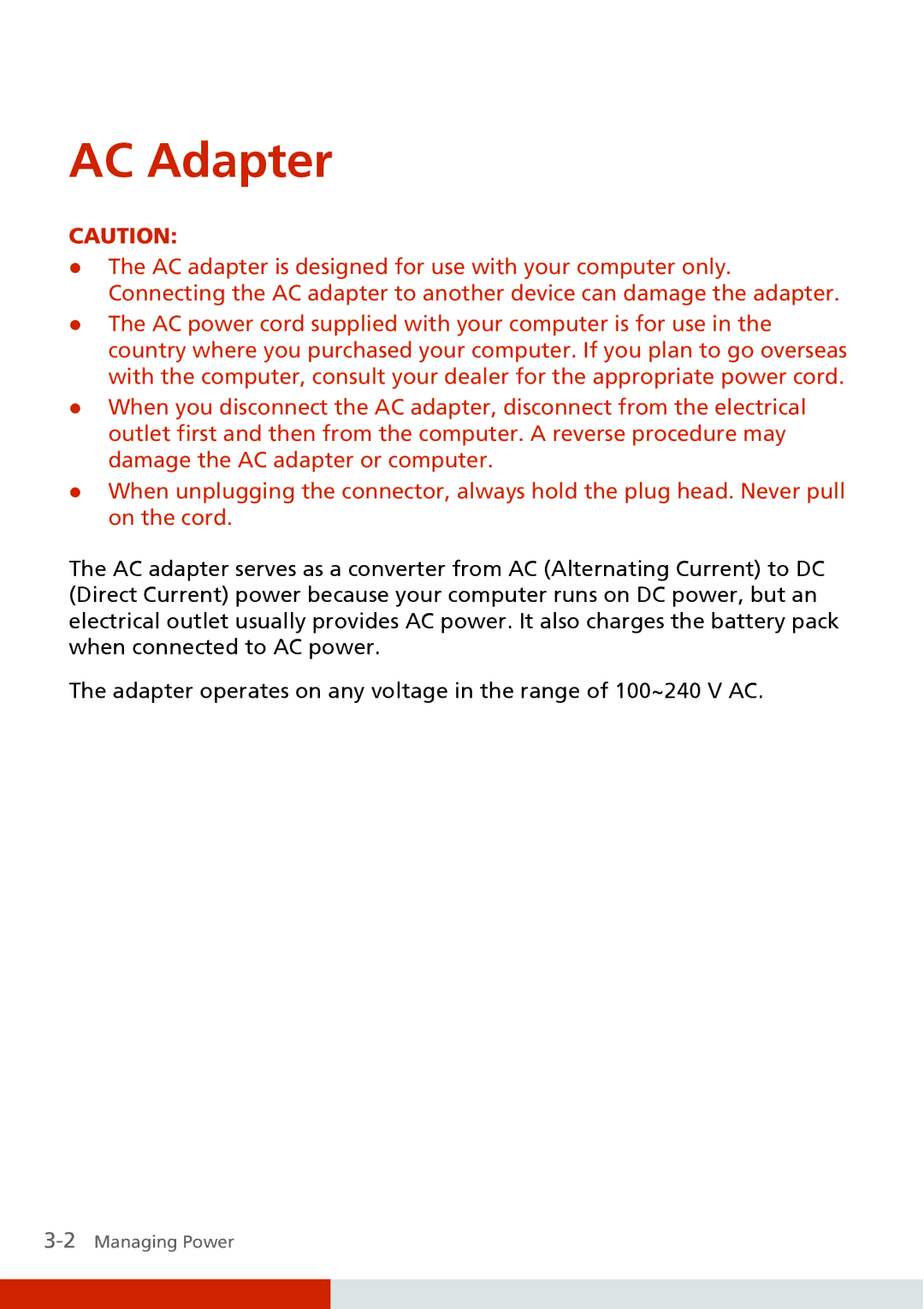 Carvin S400 manual AC Adapter 