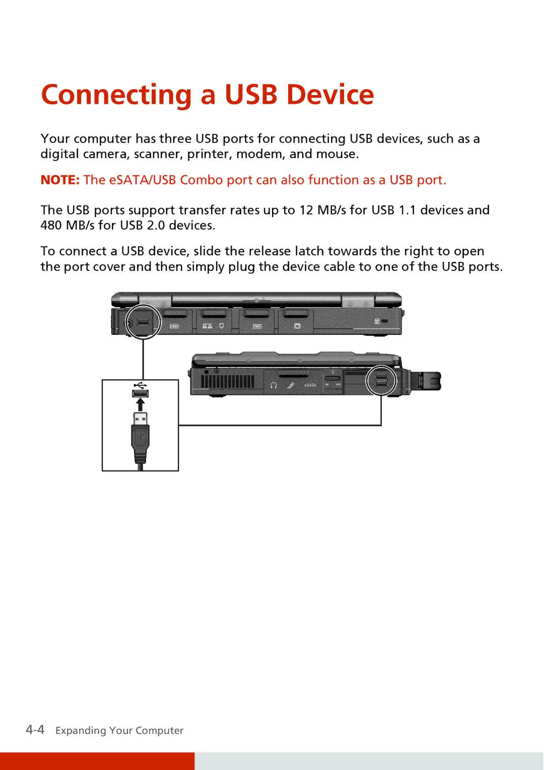 Carvin S400 manual Connecting a USB Device 