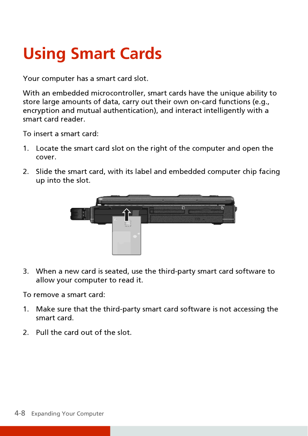 Carvin S400 manual Using Smart Cards 