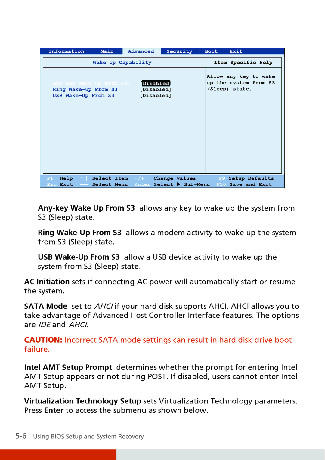 Carvin S400 manual 6Using Bios Setup and System Recovery 