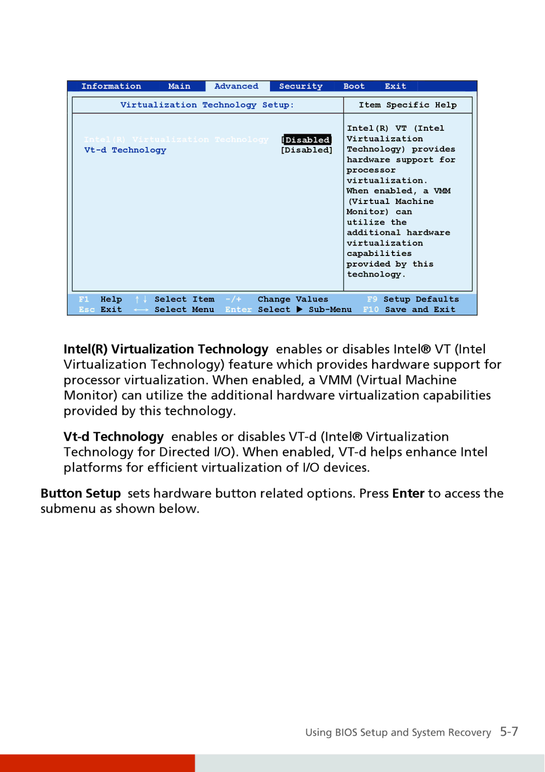 Carvin S400 manual IntelR Virtualization Technology Disabled 