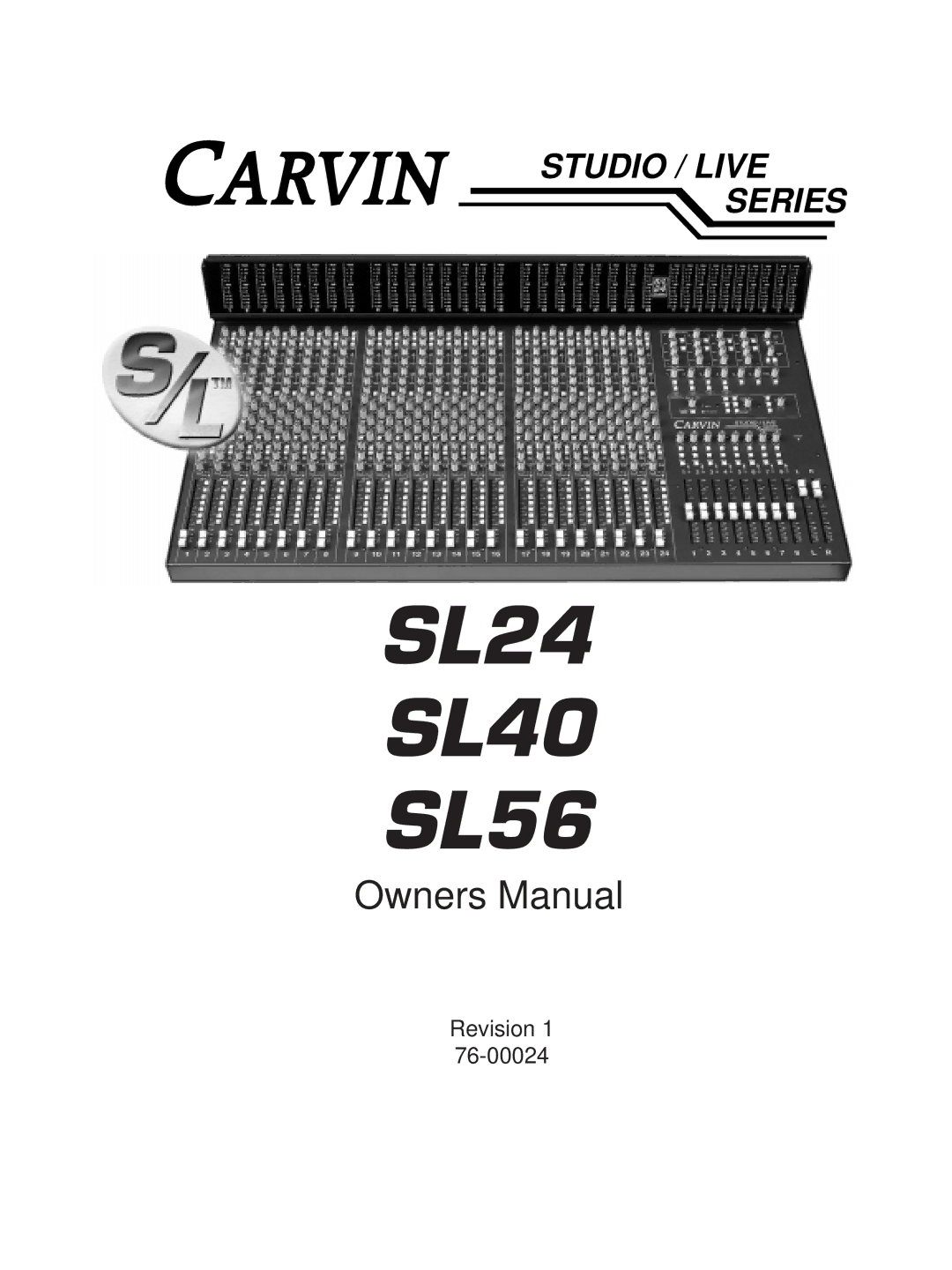 Carvin SL40C manual SL24 SL40 SL56 